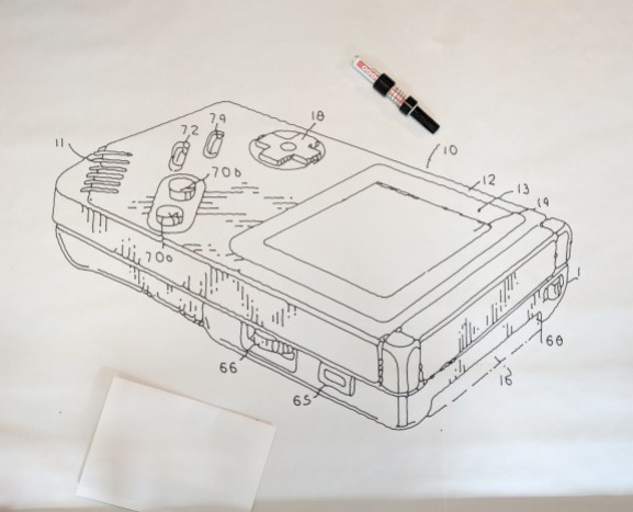 Gameboy patent drawing